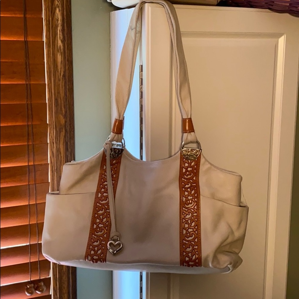 Cream leather Brighton bag
